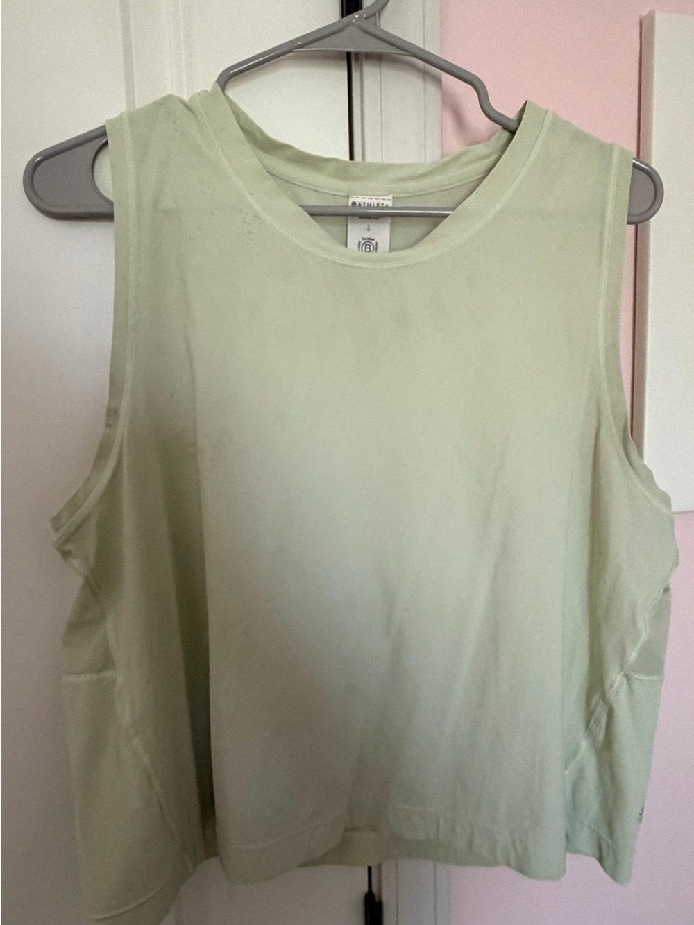 Athleta Light Green Tank Top - Sleeveless Scoop Neck